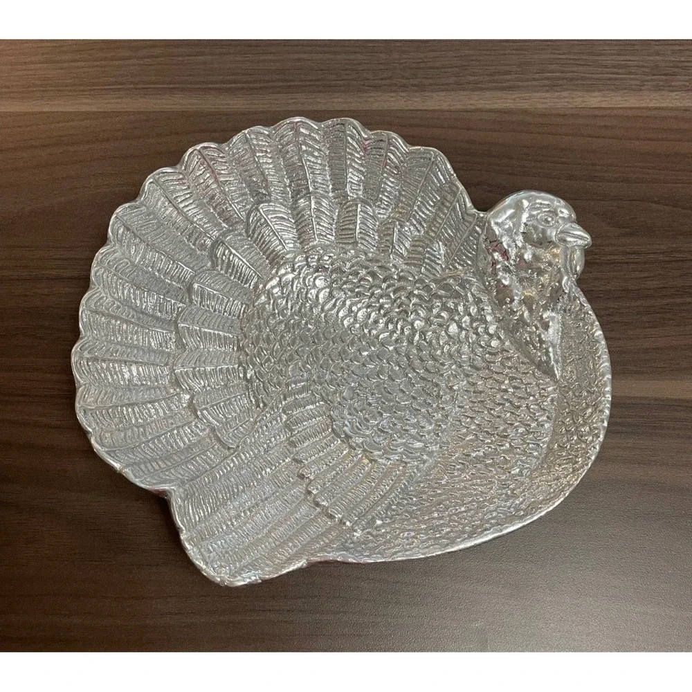 Mariposa Metal Turkey Shaped Plate‎ Small 9 in